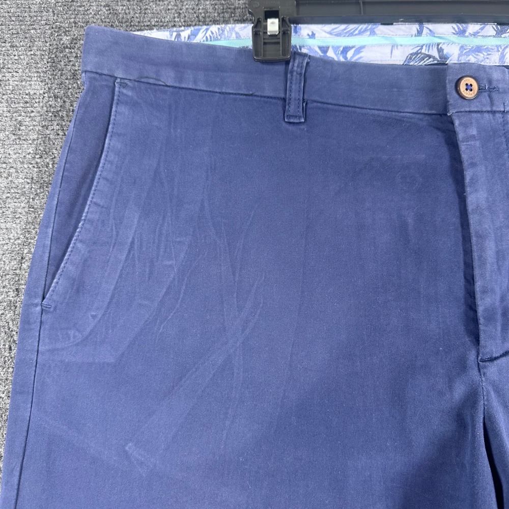 Tommy Bahama Chino Pants Mens 42x30 Navy Blue Boracay Cotton Blend Casual Golf - Picture 3 of 16